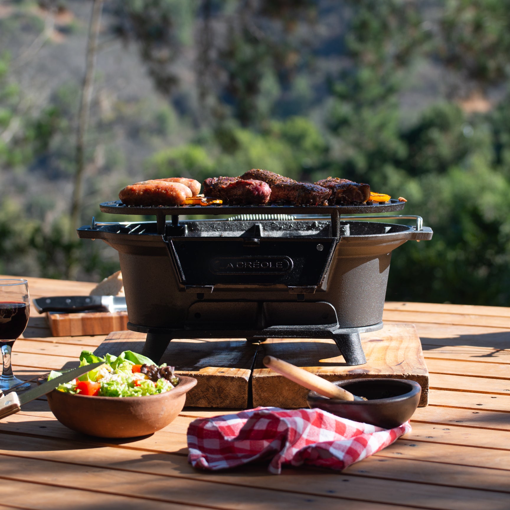 LA CREOLE Parrilla Sobremesa La Creole Brasero Hierro Fundido Le Soleil  Royal